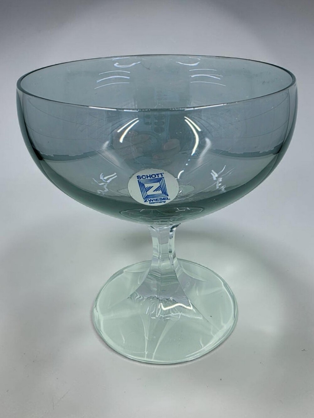 Schott Zwiesel Smoke-Tinted Iridescent Neckar Pattern Champagne Glasses Set Of 4